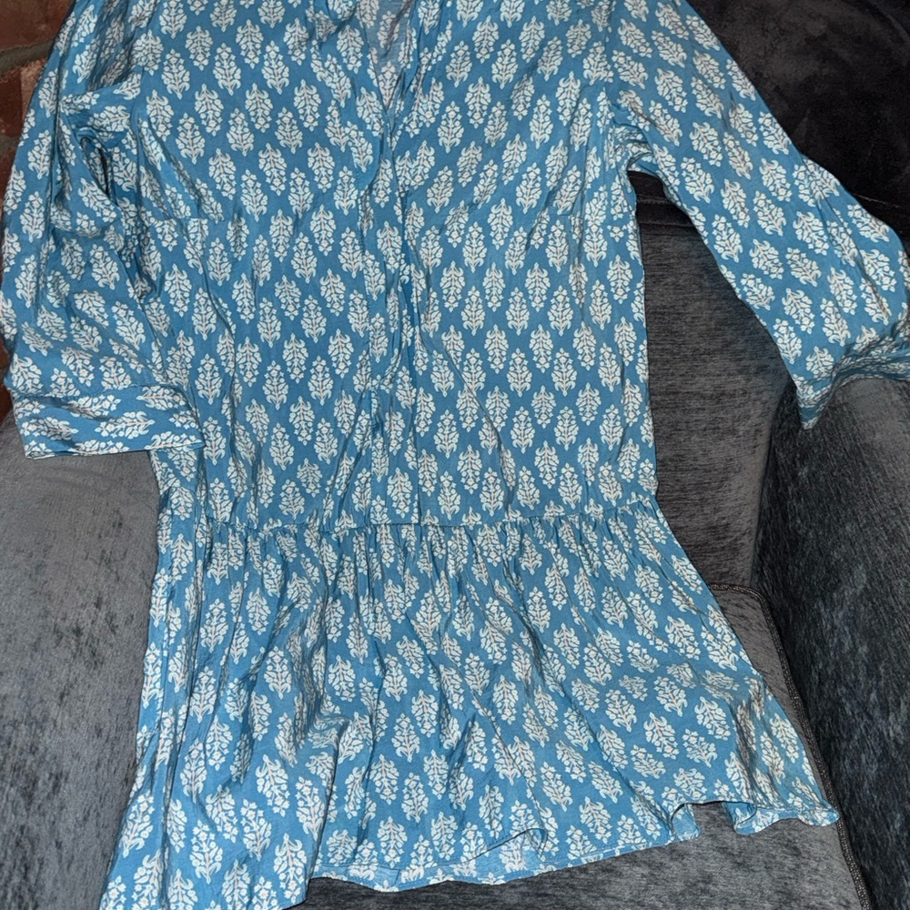 Blue and White Zara Dress - Picture 2 of 7